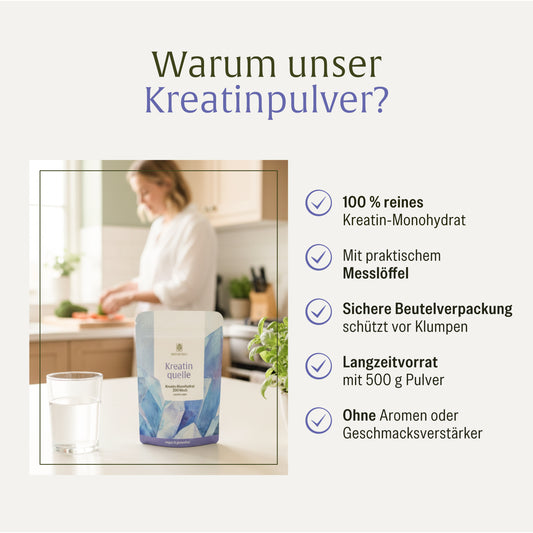 Kreatinquelle: Kreatin Monohydrat mit 200 Mesh