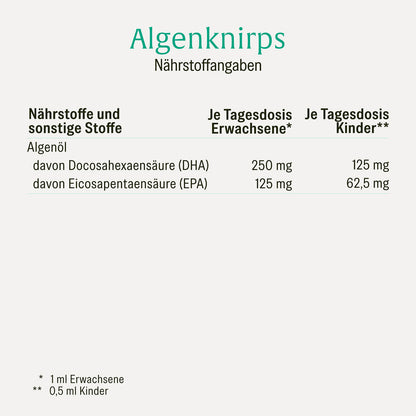 Onlineshop Creative Set Algenknirps Naehrstoffangaben 