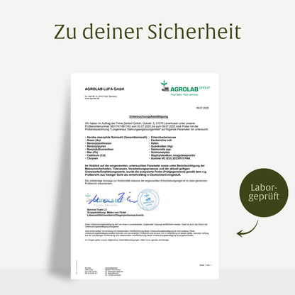 Lungenkraut Laborzertifikat
