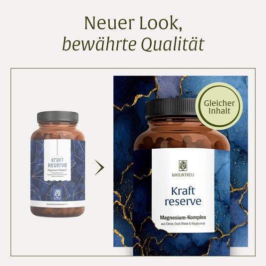 Kraftreserve in neuem Design mit gleichem Inhalt