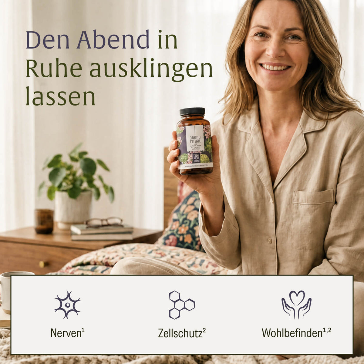 Abendritual GABA Baldrian Hopfen L-Tryptophan Moodbild Wirkung 