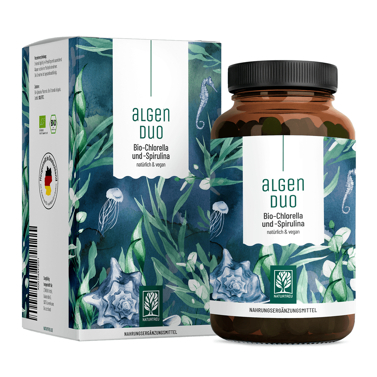 Algenduo Bio-Chlorella-und-Spirulina Titelbild