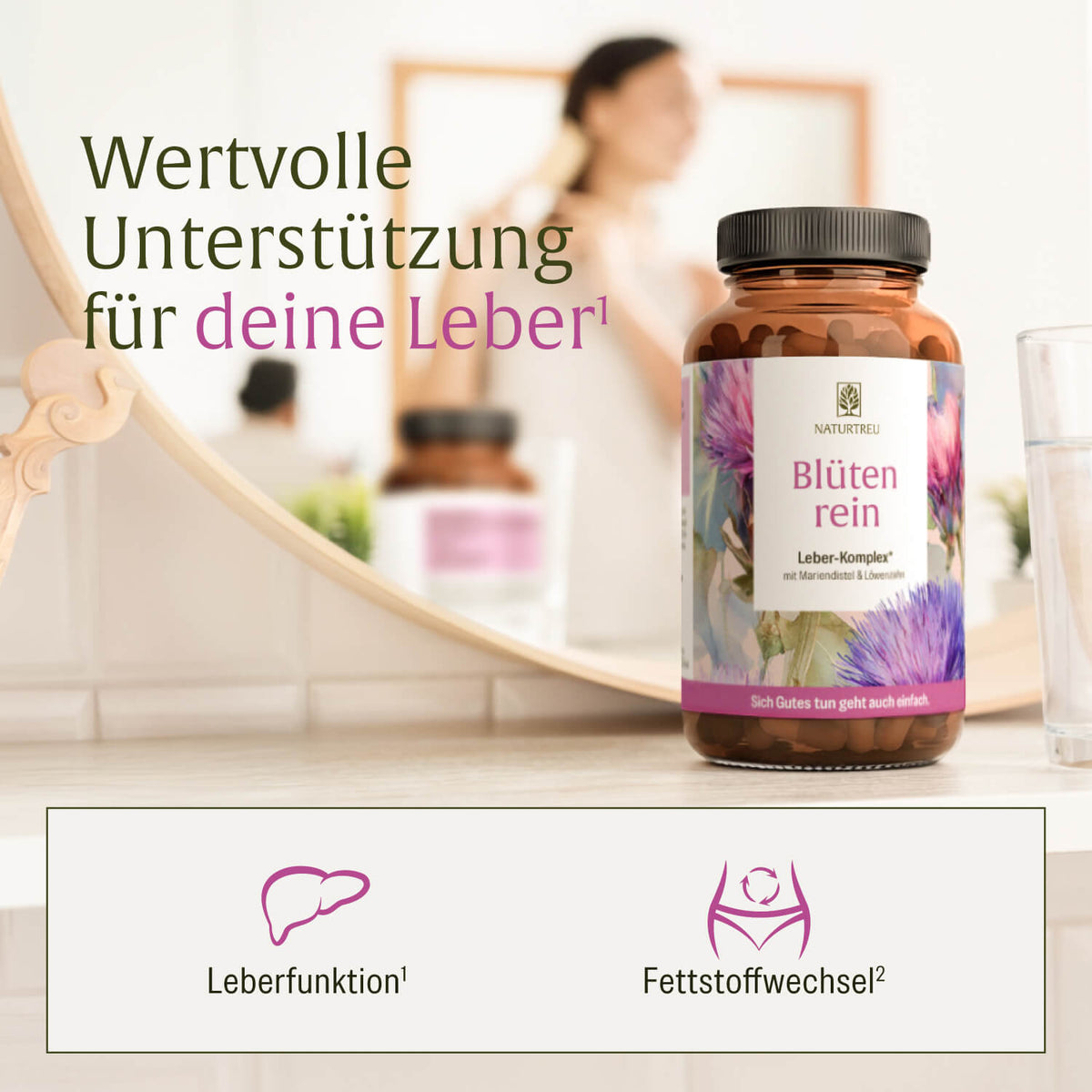 Grafik: Cholin leistet einen wichtigen Beitrag für Leber und Stoffwechsel 