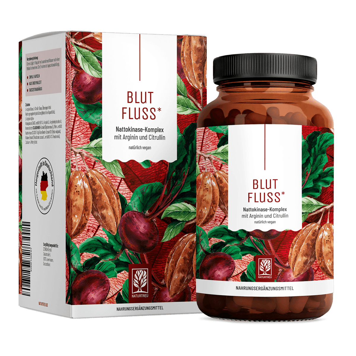 Blutfluss Nattokinase-Komplex mit Arginin und Citrullin Titelbild