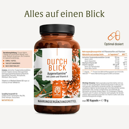 Durchblick Augenvitamine Etikett  