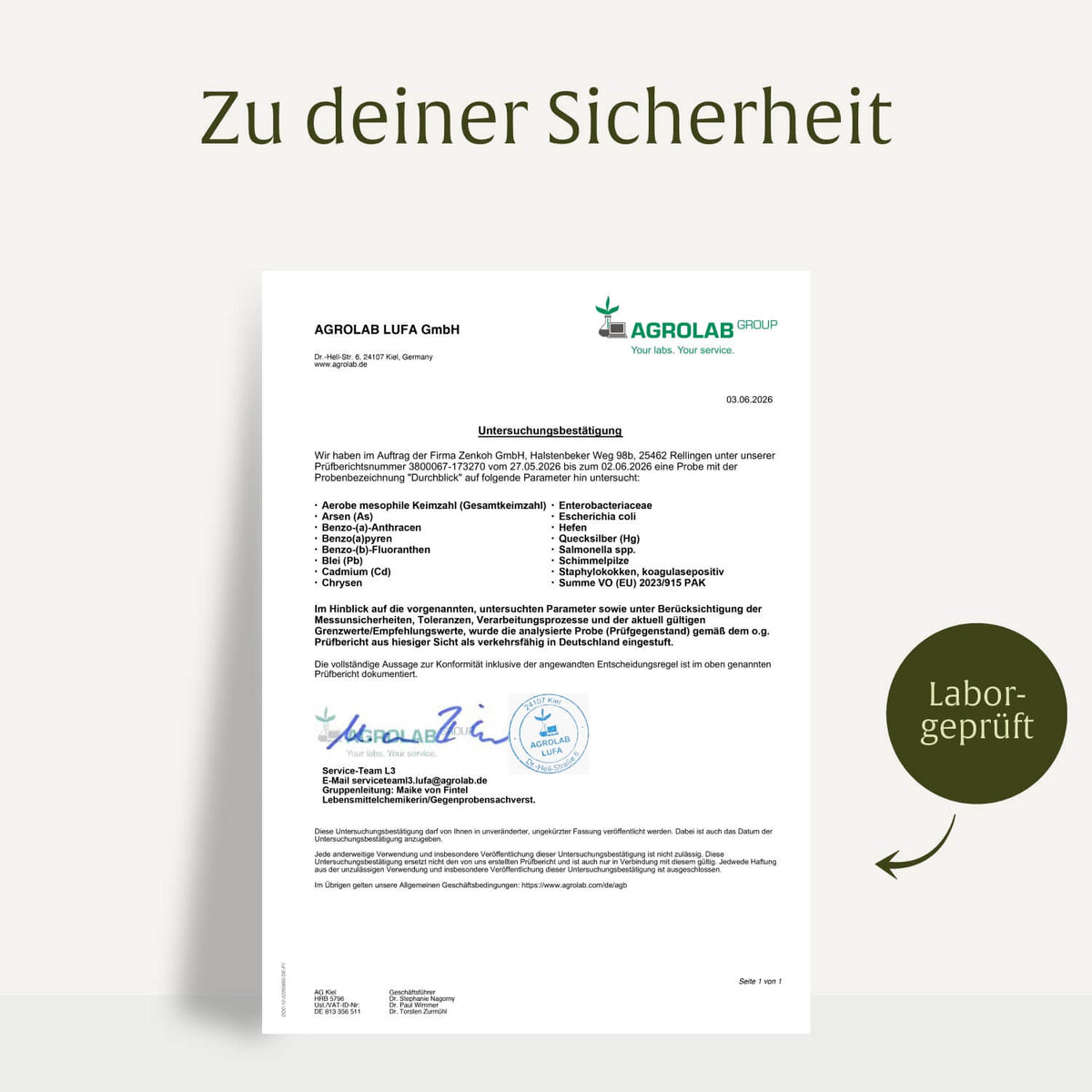 Durchblick Augenvitamine Laborzertifikat 