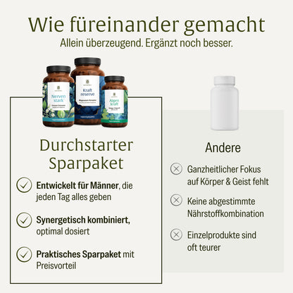Durchstarter Sparpaket: Nervenstark, Kraftreserve & Algenkraft
