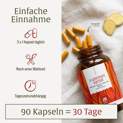 Flammengarde: Weihrauch-Kurkuma-Kapseln mit Ingwer und Zimt