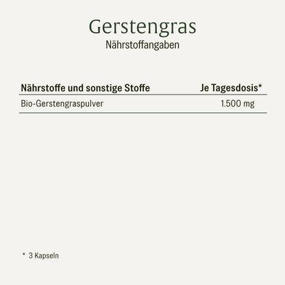 Gerstengras Creatives Onlineshop Naehrstoffe
