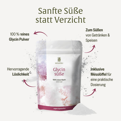 Glycinsüße: Reines Glycin Pulver 500g