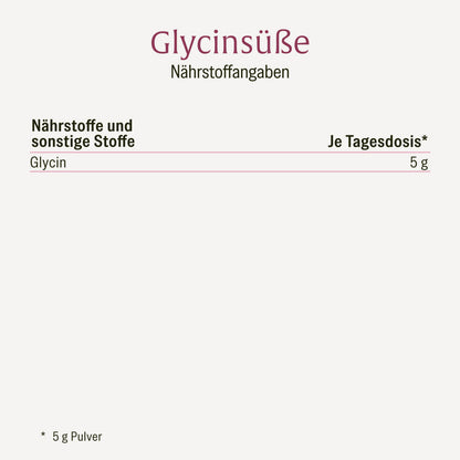 Glycinsüße: Reines Glycin Pulver 500g