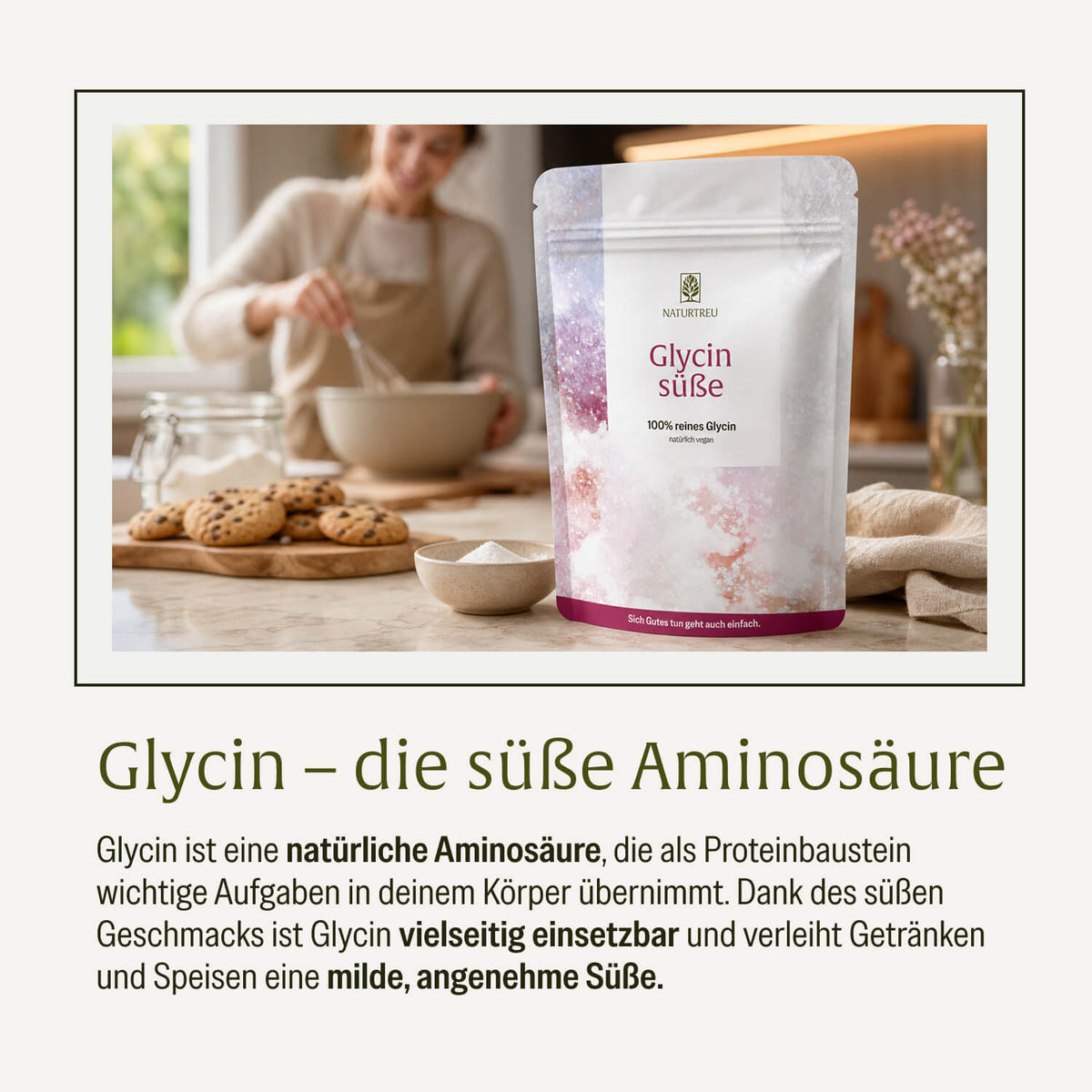 Glycinsüße: Reines Glycin Pulver 500g