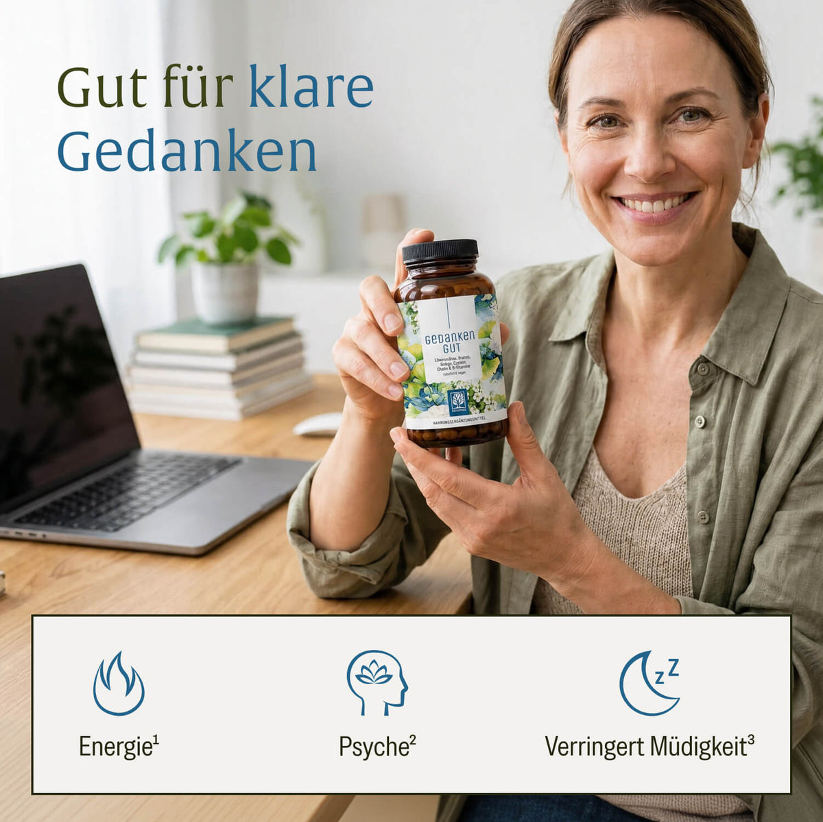 Gedankengut GEGU Loewenmaehne -Brahmi Ginkgo-Cystein Cholin-B-Vitamine Wirkung DE