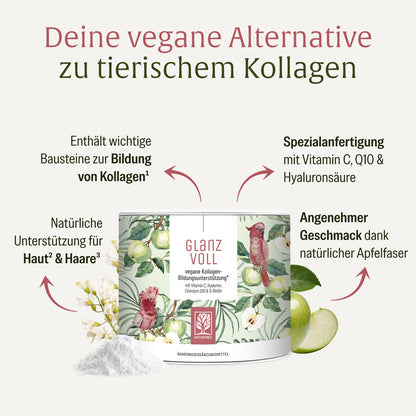 Glanzvoll Vegane-Kollagen-Bildungsunterstuetzung Hochwertige Inhaltsstoffe 
