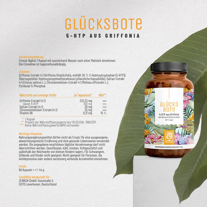 Gluecksbote 5-HTP aus Griffonia Etikett 01