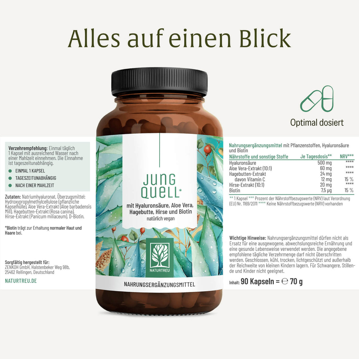 Jungquell mit-Hyaluronsaeure-Aloe-Vera-Hagebutte-Hirse-Biotin Etikett 