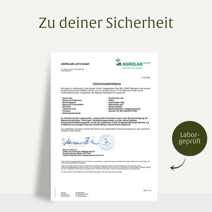 Jungzauber Spermidin-Komplex Laborzertifikat
