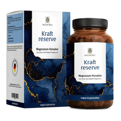 Kraftreserve von NATURTREU – Magnesium-Komplex aus Citrat, Oxid, Malat und Bisglycinat – 180 Kapseln für 3 Monate 