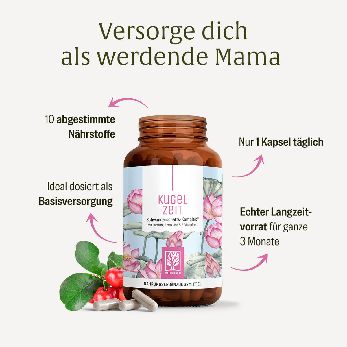 Kugelzeit Schwangerschafts-Komplex Hochwertige-Inhaltsstoffe 