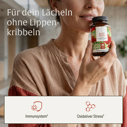 Kussmund L-Lysin Zitronenmelisse Selen Moodbild Wirkung 