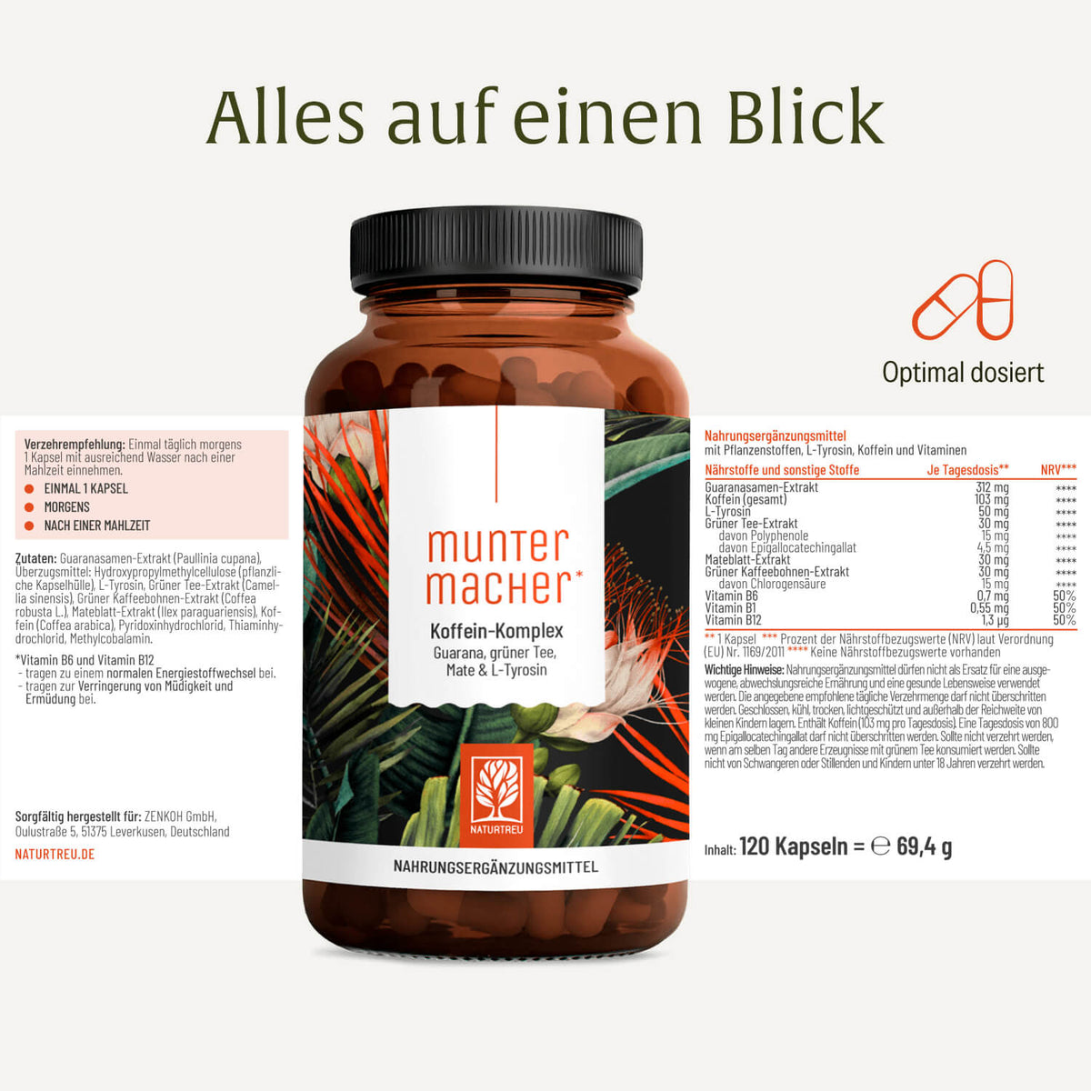 Muntermacher Koffein-Komplex Etikett 