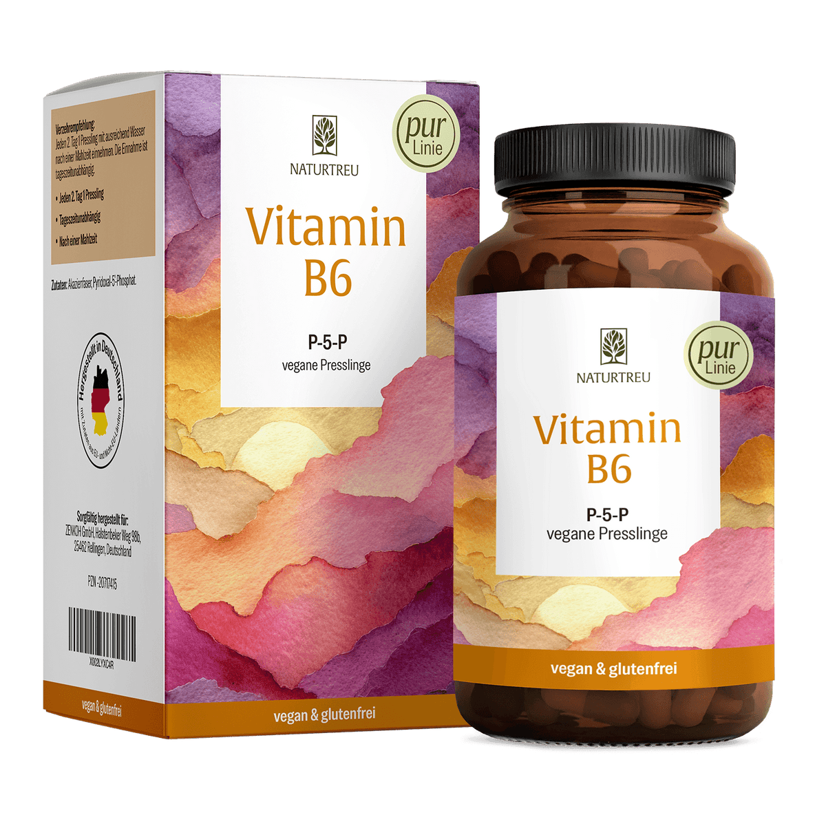 Vitamin B6: Presslinge mit bioaktivem Pyridoxal-5’-Phosphat und Akazienfaser