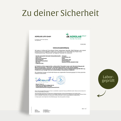 Pflanzenheld Vitamine Mineralien Laborzertifikat 