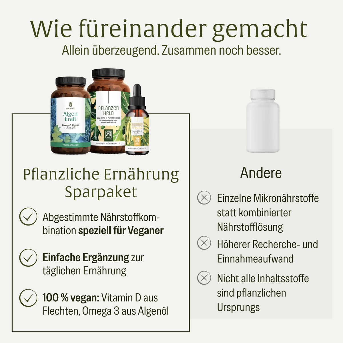 Pflanzliche Ernährung Sparpaket: Sonnenfreund, Pflanzenheld & Algenkraft