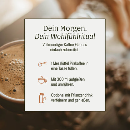 Pilzkaffee Kaffeegetraenkepulver Zubereitung