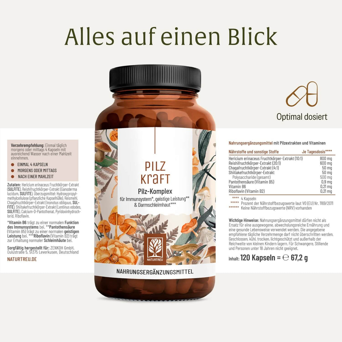 Pilzkraft Pilz-Komplex Etikett