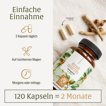 Ruhewurzel Ashwagandha mit KSM 66 Einnahme