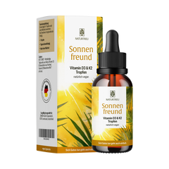 Sonnenfreund von NATURTREU, 1.200 Vitamin D3 K2 Tropfen – Langzeitvorrat für mehr als 1 Jahr.
