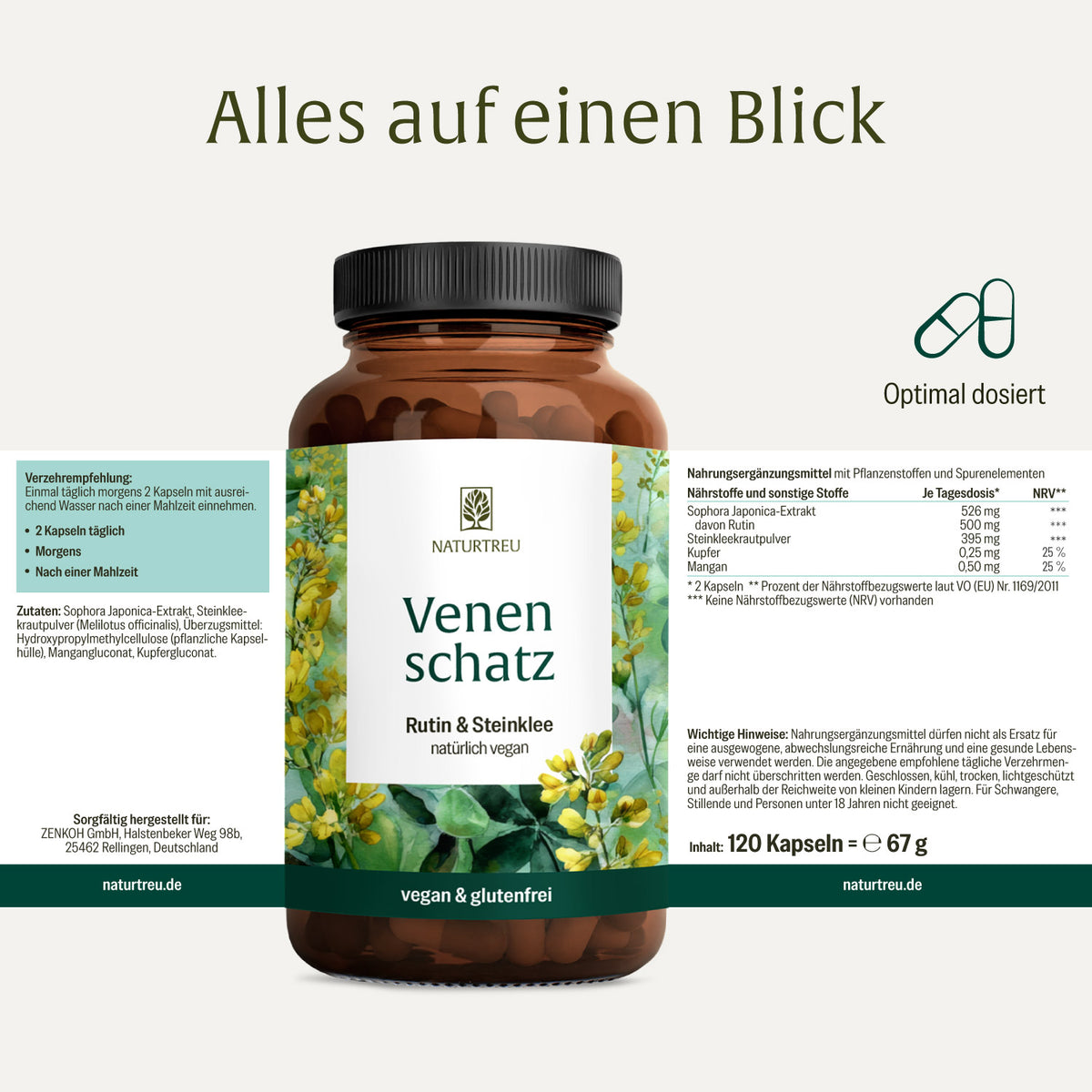 Venenschatz Rutin Steinklee Etikett 