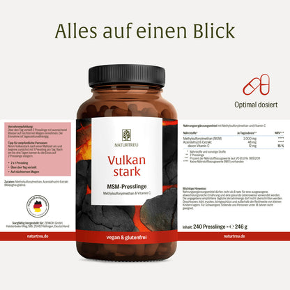 Vulkanstark Etikett 