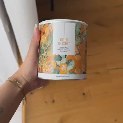 Goldelixier: Goldene Milch mit Kurkuma, Zimt, Lucuma & Ashwagandha